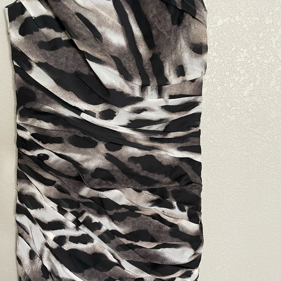 Ann Taylor Animal Print Ruched Sheath Business Dress 6 Petite - Picture 4 of 5